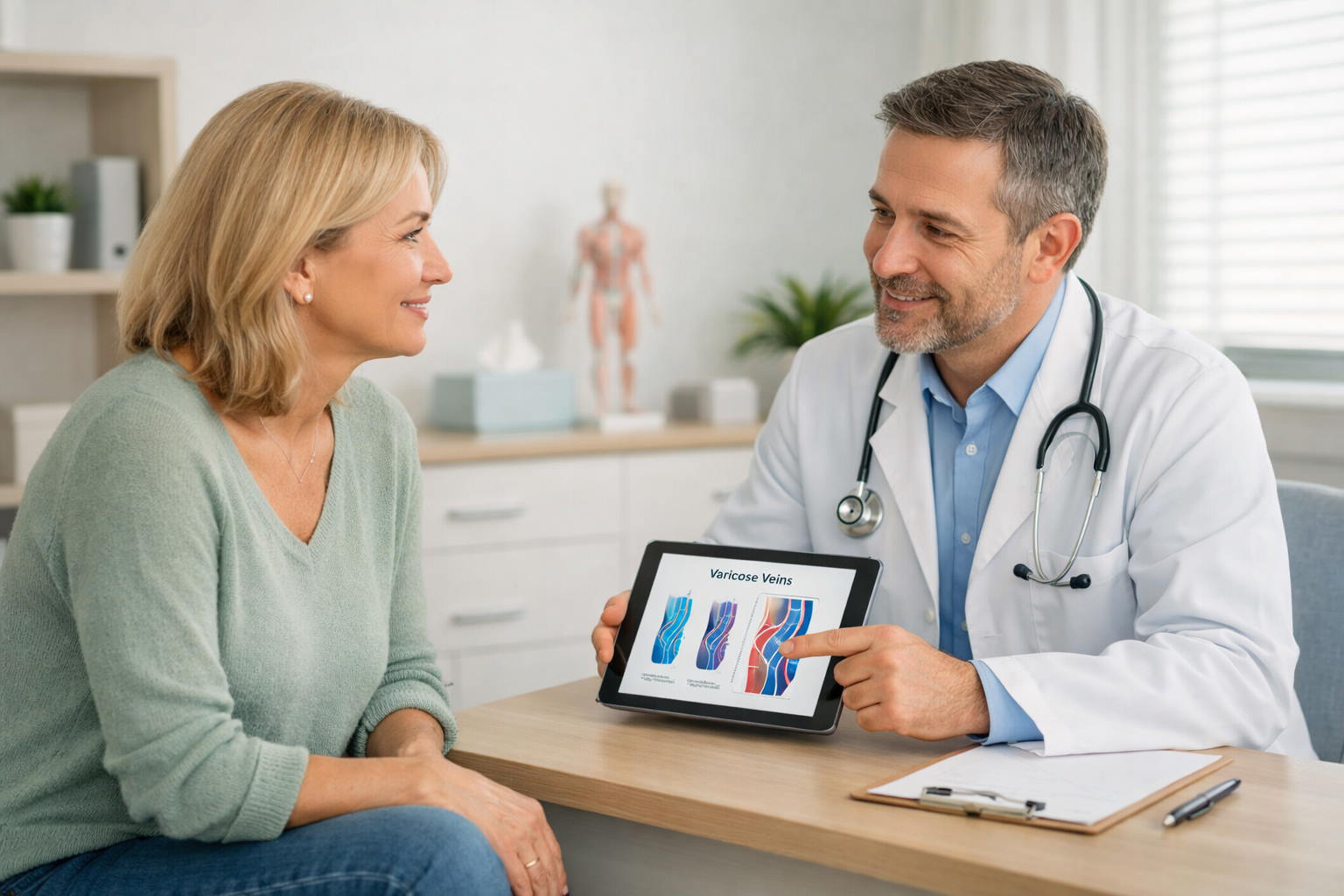 Консультация врача по поводу лечения варикоза